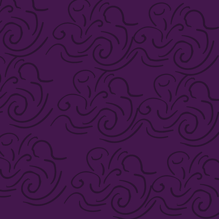 Floral Outline Freehand Baroque Style Design Detail in Seamless Pattern Idea Business Empty template for Layout for invitation greeting card promotion poster voucherのイラスト素材