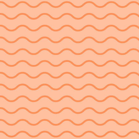 Seamless Horizontal Wavy Stripes Pattern in Two Alternate Orange Tone Color Business Empty template for Layout for invitation greeting card promotion poster voucherのイラスト素材