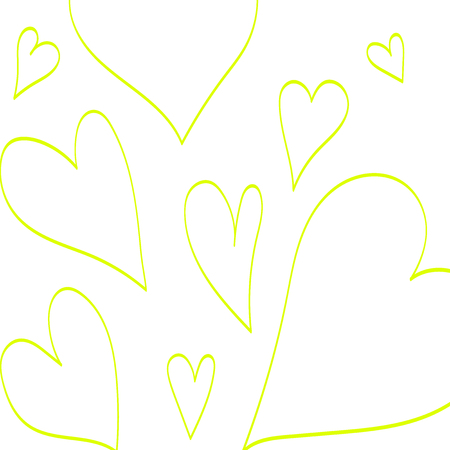 Drawing of Heart Outline Print Out Pattern for Romantic and Health Issues Design business concept Empty copy space modern abstract backgroundのイラスト素材