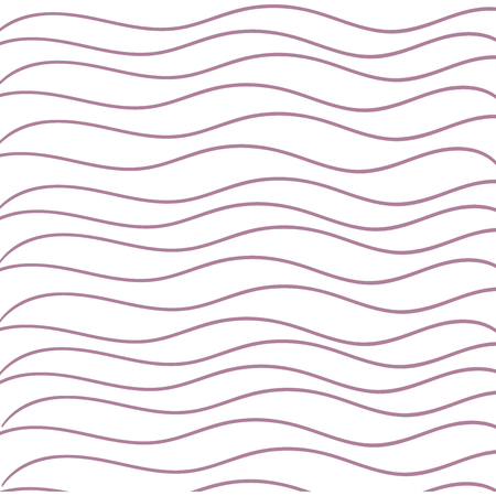 Horizontal Repetition of Curvy Violet Lines Print Pattern on White Isolated Design business Empty template isolated Minimalist graphic layout template for advertisingのイラスト素材