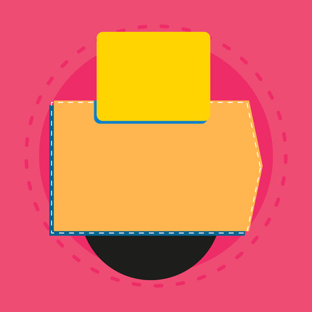 Electronic device with non symmetrical triangle edging shape for printing Design business concept Empty template copy space text for Ad website isolatedのイラスト素材