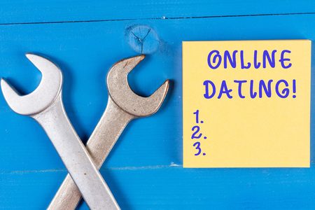 Word writing text Online Dating. Business photo showcasing practice of searching for a roanalysistic partner on the Internetの写真素材