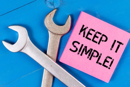 Text sign showing Keep It Simple. Business photo text ask something easy understand not go into too much detailの写真素材
