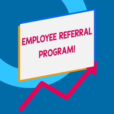 Writing note showing Employee Referral Program. Business concept for internal recruitment method employed by organizationsの写真素材