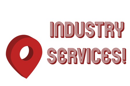 Writing note showing Industry Services. Business concept for type of business that provides services to customers Map Locator Chart Marker Placeholder Location Pointer Signaling Radarの写真素材