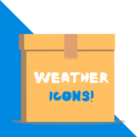 Text sign showing Weather Icons. Business photo showcasing Plotted on a synoptic chart used for weather forecastingの写真素材