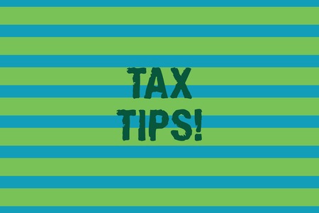 Word writing text Tax Tips. Business photo showcasing compulsory contribution to state revenue levied by government Seamless horizontal lines background drawing lines. Simple wallpaper bannerの写真素材