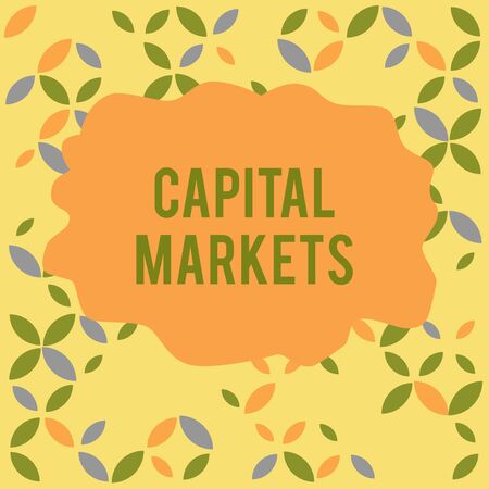 Conceptual hand writing showing Capital Markets. Concept meaning Allow businesses to raise funds by providing market security Seamless Summer Autumn Leaf Texture Multicolored Pattern Conceptual hand writing showing Capital Markets. Concept meaning Allow businesses to raise funds by providing market security Seamless Summer Autumn Leaf Texture Multicolored Pattern