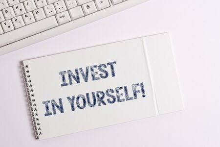Text sign showing Invest In Yourself. Business photo showcasing nvesting in a coach or a training to learn new thingsの写真素材