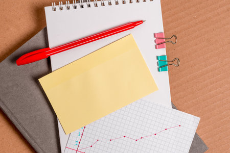 Desk notebook paper office cardboard paperboard study supplies table chart
