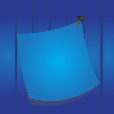 Curved reminder paper memo nailed colorful surface stuck blank pin frame Design business concept. Business ad for website and promotion banners. empty social media adのイラスト素材