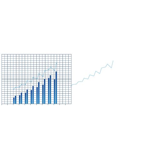 bar chart squared line sample good results office meeting growing up supply Design business Empty template isolated Minimalist graphic layout template for advertisingのイラスト素材