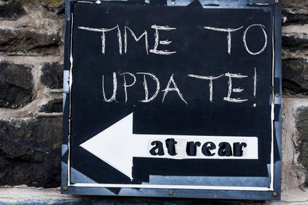 Word writing text Time To Update. Business photo showcasing this is right moment to make something...
