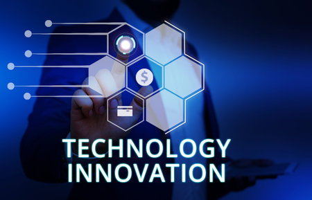 Word writing text Technology Innovation. Business photo showcasing significant technological changes...