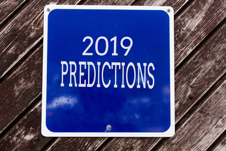 Handwriting text writing 2019 Predictions. Conceptual photo statement about what you think will...