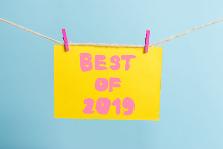 Conceptual hand writing showing Best Of 2019. Concept meaning great and marvelous things and events...