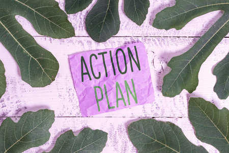Word writing text Action Plan. Business photo showcasing list of things or schedule to be made thia...