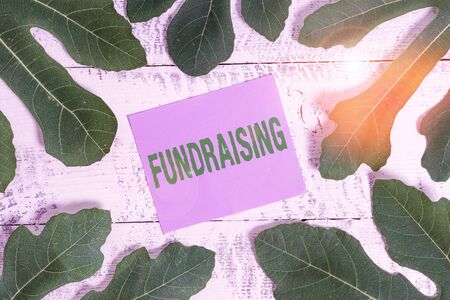 Handwriting text writing Fundraising. Conceptual photo act of collecting or producing money for a particular purposeの写真素材