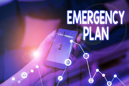 Word writing text Emergency Plan. Business photo showcasing procedures for handling sudden or...