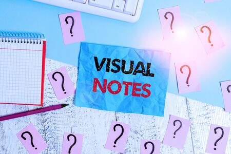 Handwriting text writing Visual Notes. Conceptual photo process of representing ideas...