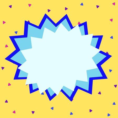 Asymmetrical uneven shaped format pattern object outline multicolour design Copy Space design Empty...