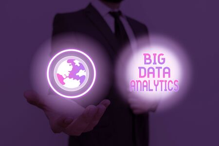 Text sign showing Big Data Analytics. Business photo text The process of examining large and varied data setsの写真素材