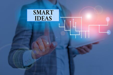 Text sign showing Smart Ideas. Business photo showcasing A thought or collection of thoughts that generate in the mindの写真素材