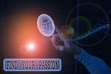 Text sign showing Find Your Passion. Business photo text Seek Dreams Find best job or activity do what you loveの写真素材