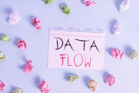 Word writing text Data Flow. Business photo showcasing the movement of data through a system...