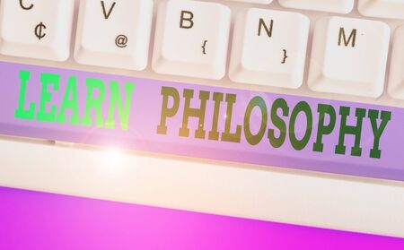 Word writing text Learn Philosophy. Business photo showcasing learn to develop sound methods of research and analysisの写真素材