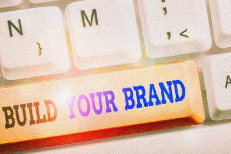 Text sign showing Build Your Brand. Business photo text Make a commercial identity Marketing Advertisementの写真素材