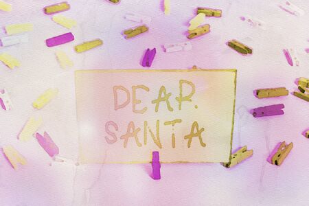 Word writing text Dear Santa.の写真素材