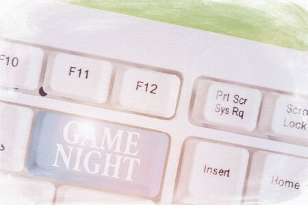 Word writing text Game Night. Business photo showcasing event in which folks get together for the purpose of getting laidの写真素材