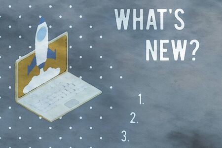 Handwriting text writing What S New Question. Conceptual photo when you ask someone about his...
