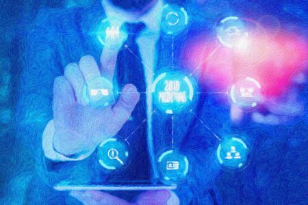 Word writing text 2019 Predictions. Business photo showcasing statement about what you think will...