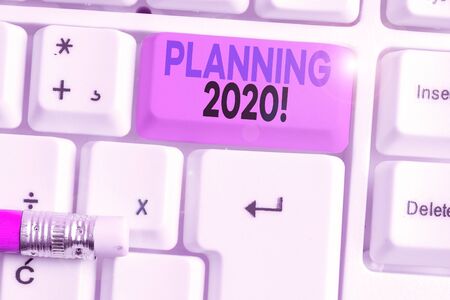 Handwriting text Planning 2020. Conceptual photo process of making plans for something next yearの写真素材