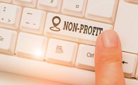 Word writing text Non Profit. Business photo showcasing not making or conducted primarily to make profit organizationの写真素材
