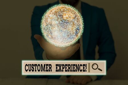 Writing note showing Customer Experience. Business concept for product of interaction between organization and buyerの写真素材