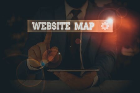 Text sign showing Website Map. Business photo text designed to help both users and search engines navigate the siteの写真素材