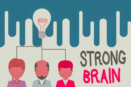 Text sign showing Strong Brain. Business photo text own firm attitudes and opinions and are not...