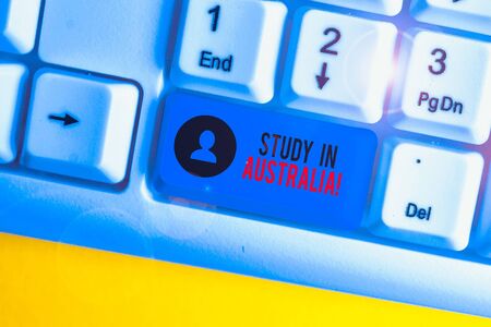 Word writing text Study In Australia. Business photo showcasing going into foreign country order...