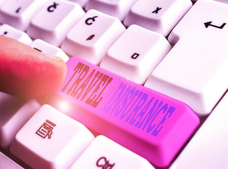 Word writing text Travel Insurance. Business photo showcasing covers the costs and losses associated with travelingの写真素材