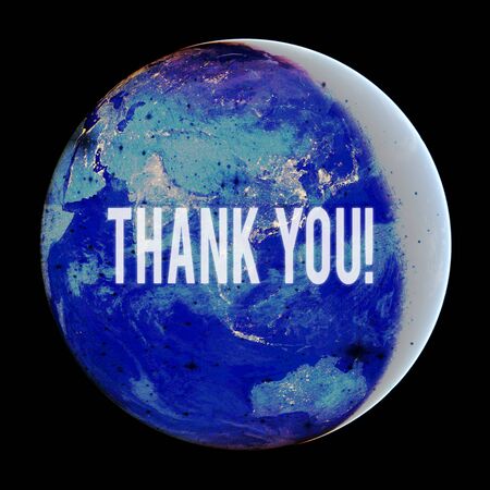 Conceptual hand writing showing Thank You. Concept meaning polite expression used when acknowledging gift service complimentの写真素材