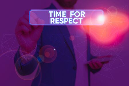 Text sign showing Time For Respect. Business photo text when you asking everyone to watch their altitude with youの写真素材