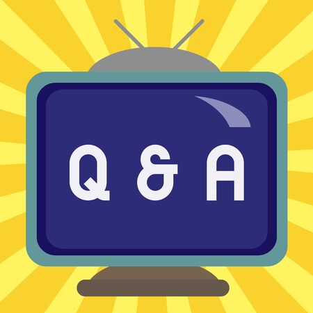 Writing note showing Q And A. Business concept for in which demonstrating asks questions and another...