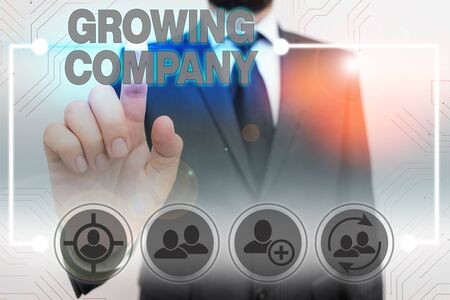 Text sign showing Growing Company. Business photo showcasing generates significant positive cash flows or earningsの写真素材