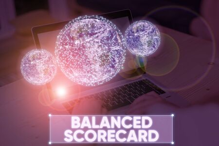 Word writing text Balanced Scorecard. Business photo showcasing a perforanalysisce metric used in strategic analysismentの写真素材