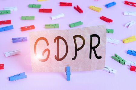 Conceptual hand writing showing Gdpr. Concept meaning regulation that protect the demonstratingal...