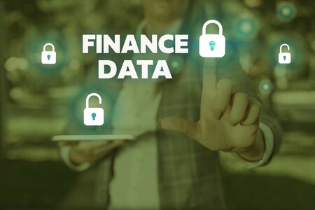 Text sign showing Finance Data. Business photo text formal records of the financial activities of the businessの写真素材