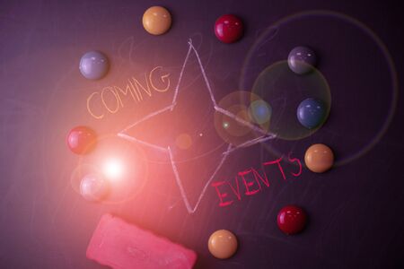 Handwriting text Coming Events. Conceptual photo happening or appearing soon Upcoming Forthcoming...